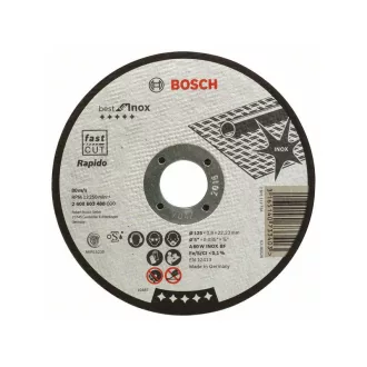   BOSCH Disc de tăiere pentru metal 125 x 0,8 x 22,2 mm drept Best for Inox - Rapido