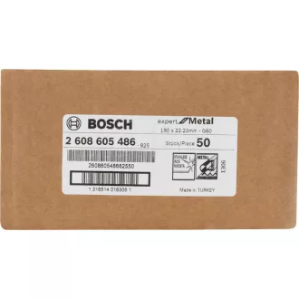 BOSCH Disc de fibră pentru metal 180 x 22,2 mm / P60