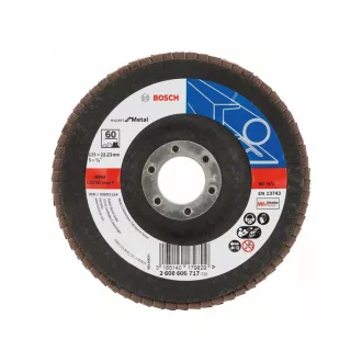   BOSCH Disc de șlefuit lamelă conic 125 x 22,2 / P60 zirconiu-corindon X551 inox