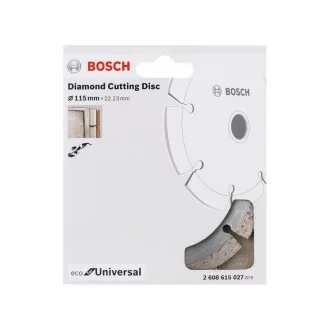   BOSCH Disc de tăiat cu diamant 115 x 2,0 x 7,0 x 22,2 mm segmentat ECO for Universal