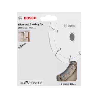   Disc de tăiere cu diamant BOSCH 125 x 2,0 x 7,0 x 22,2 mm segmentat ECO pentru Universal