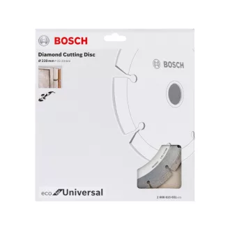   Disc de tăiere cu diamant BOSCH 230 x 2,6 x 7,0 x 22,2 mm segmentat ECO pentru Universal