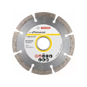   BOSCH Disc de tăiere cu diamant 115 x 2,0 x 7,0 x 22,2 mm segmentat ECO pentru Universal (10 buc)