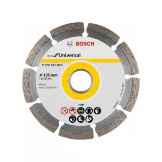  BOSCH Disc de tăiere cu diamant 125 x 2,0 x 7,0 x 22,2 mm segmentat ECO pentru Universal (10 buc)