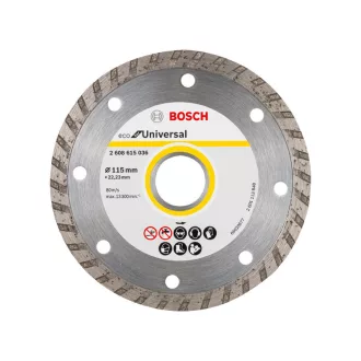   BOSCH Disc de tăiat diamantat 115 x 2,0 x 7,0 x 22,2 mm Turbo ECO pentru Universal (10 buc)
