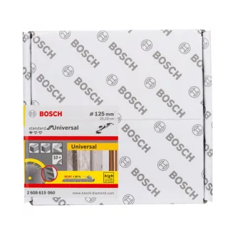   BOSCH Disc de tăiere cu diamant 125 x 2,0 x 10 x 22,2 mm segmentat Standard for Universal (10 buc)