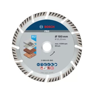   BOSCH Disc diamantat de tăiere 180 x 2,4 x 10 x 22,2 mm segmentat Multi Material (10 buc)