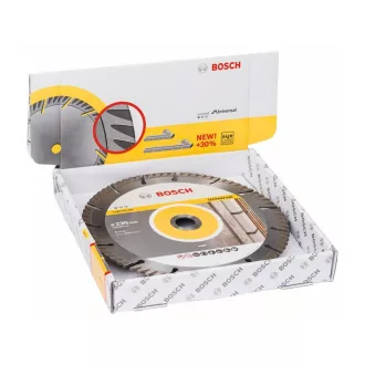   Disc de tăiere cu diamant BOSCH 230 x 2,6 x 10 x 22,2 mm segmentat Standard pentru universal (10 buc)