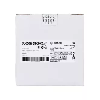   BOSCH X-LOCK Disc fibros 115 x 22,2 / P36 BfM+I R780 cu granulație ceramică