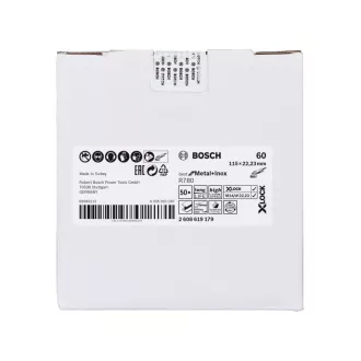   BOSCH X-LOCK Disc de fibră 115 x 22,2 / P60 BfM+I R780 cu granulație ceramică