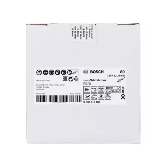  BOSCH X-LOCK Disc de fibră 115 x 22,2 / P80 BfM+I R780 cu granule de ceramică