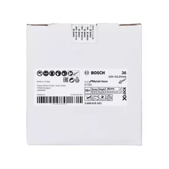   BOSCH X-LOCK Disc de fibră 125 x 22,2 / P36 BfM+I R780 cu granule de ceramică