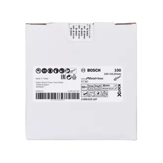   BOSCH Disc abraziv cu sistem de prindere X-LOCK 125 x 22,2 / P80 BfM+I R780 cu granulație ceramică