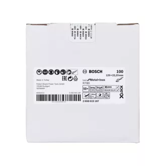   BOSCH X-LOCK Disc abraziv 125 x 22,2 / P100 BfM+I R780 cu granule de ceramică