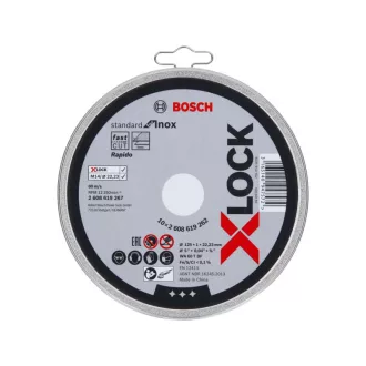   BOSCH Disc de tăiere pentru metal 125 x 1,0 x 22,2 mm inox drept WA 60 T BF X-LOCK