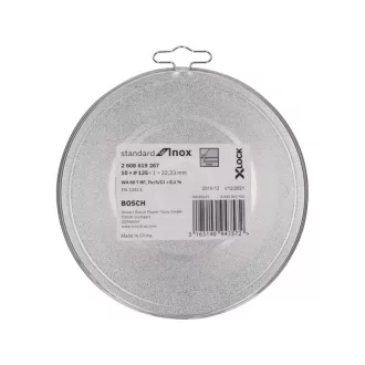   BOSCH Disc de tăiere pentru metal 125 x 1,0 x 22,2 mm inox drept WA 60 T BF X-LOCK