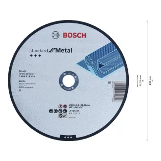   BOSCH Disc de tăiere pentru metal 230 x 1,9 x 22,2 mm A 46 S BF