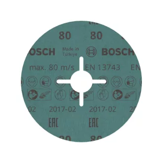   Disc de fibre BOSCH PRO pentru inox 125 x 22,2 mm / P80 ceramică cu clemă