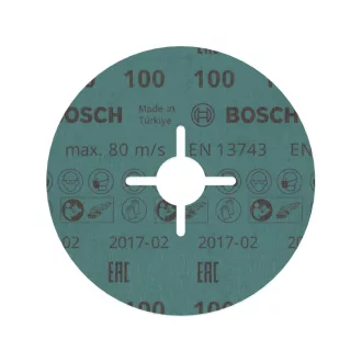   BOSCH PRO Disc de fibră pentru inox 125 x 22,2 mm / P100 ceramică cu granulație