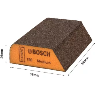 BOSCH EXPERT Burete de slefuit 69 x 97 x 26 mm P180