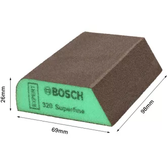 BOSCH EXPERT Burete de șlefuit 69 x 97 x 26 mm P320