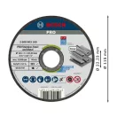 BOSCH PRO Disc de tăiere pentru inox/metal 115 x 1,0 x 22,2 mm St. Steel & Metal în ambalaj de găleată (100 buc)