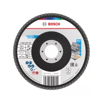   BOSCH Disc de șlefuit lamelar drept 125 x 22,2 / P40 oxid de aluminiu X451 Multi Material