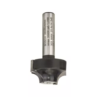   BOSCH Freză cu profil "E" cu rulment de bile din carburi 25,4 (r=6,3 mm) x 14 x 46 x 8 mm