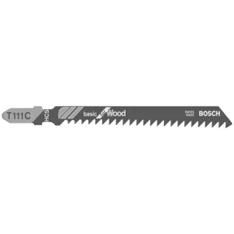   BOSCH Pană pentru decupat lemn T 111 C 100/3,0 mm (5 bucăți)