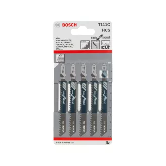   BOSCH Pană pentru decupat lemn T 111 C 100/3,0 mm (5 bucăți)