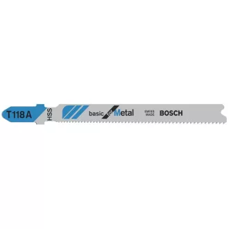   Pânză de ferăstrău alternativ BOSCH pentru metal T 118 A 92/1,1-1,5 mm (3 buc)