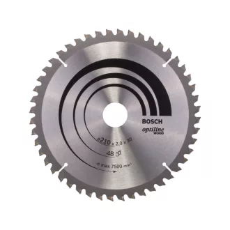   BOSCH Disc de tăiere pentru lemn, 210 x 30 x 2,0 mm / 48T Optiline Wood ATB / N