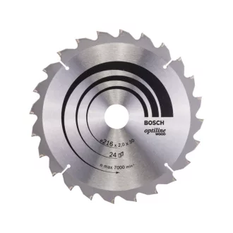   BOSCH Disc de tăiere pentru lemn 216 x 30 x 2,0 mm / 24T Optiline Wood ATB / N