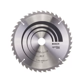   BOSCH Disc de tăiat pentru lemn 254 x 30 x 2,0 mm / 40T Optiline Wood ATB