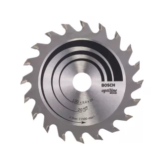   BOSCH Disc de tăiere pentru lemn 130 x 20/16 x 2,4 mm / 20T Optiline Wood ATB