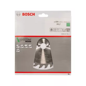   BOSCH Disc de tăiere pentru lemn 150 x 20/16 x 2,4 mm / 24T Optiline Wood ATB