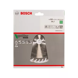   BOSCH Disc de tăiere pentru lemn 150 x 20/16 x 2,4 mm / 36T Optiline Wood ATB