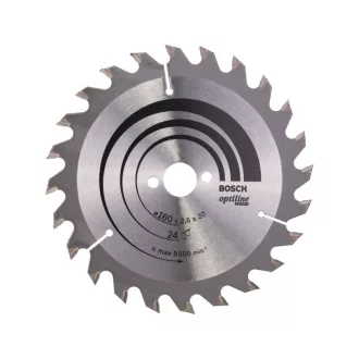   BOSCH Disc de taiere pentru lemn 160 x 20/16 x 2,6 mm / 24T Optiline Wood ATB