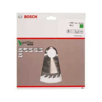   BOSCH Disc de tăiere pentru lemn 165 x 30/20 x 2,6 mm / 36T Optiline Wood ATB