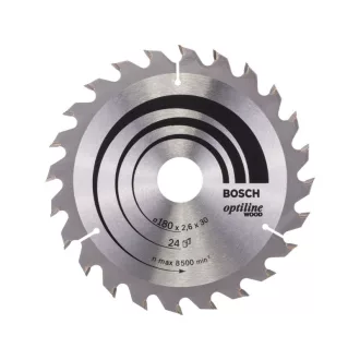   BOSCH Disc de tăiere pentru lemn 180 x 30/20 x 2,6 mm / 24T Optiline Wood ATB