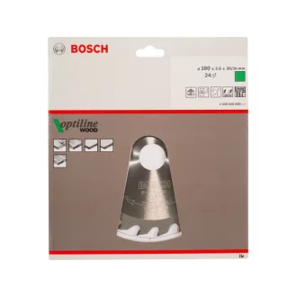   BOSCH Disc de tăiere pentru lemn 180 x 30/20 x 2,6 mm / 24T Optiline Wood ATB