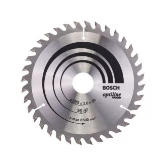   BOSCH Disc de tăiere pentru lemn 180 x 30/20 x 2,6 mm / 36T Optiline Wood ATB