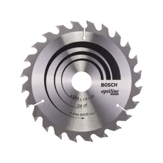   BOSCH Disc de tăiat pentru lemn 184 x 30 x 2,6 mm / 24T Optiline Wood ATB