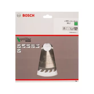   BOSCH Disc de tăiat lemn 184 x 30 x 2,6 mm / 36T Optiline Wood ATB