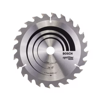   BOSCH Disc de tăiere pentru lemn 190 x 20/16 x 2,6 mm / 24T Optiline Wood ATB