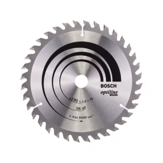   BOSCH Disc de tăiere pentru lemn 190 x 20/16 x 2,6 mm / 36T Optiline Wood ATB