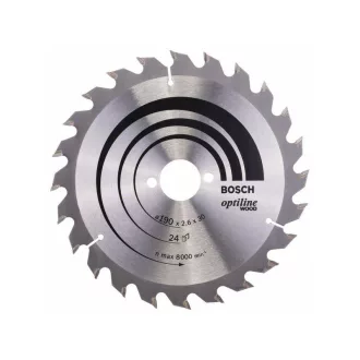   BOSCH Disc de tăiere pentru lemn 190 x 30 x 2,6 mm / 24T Optiline Wood ATB