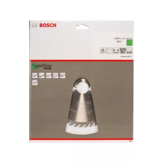   BOSCH Disc de tăiere pentru lemn, 200 x 30 x 2,8 mm / 48T Optiline Wood ATB