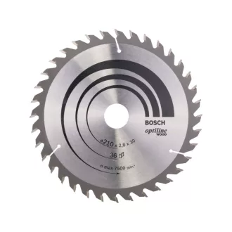   BOSCH Disc de tăiere pentru lemn 210 x 30 x 2,8 mm / 36T Optiline Wood ATB