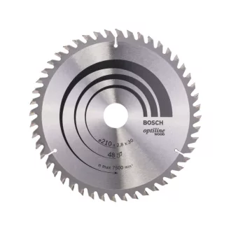   BOSCH Disc de tăiere pentru lemn 210 x 30 x 2,8 mm / 48T Optiline Wood ATB